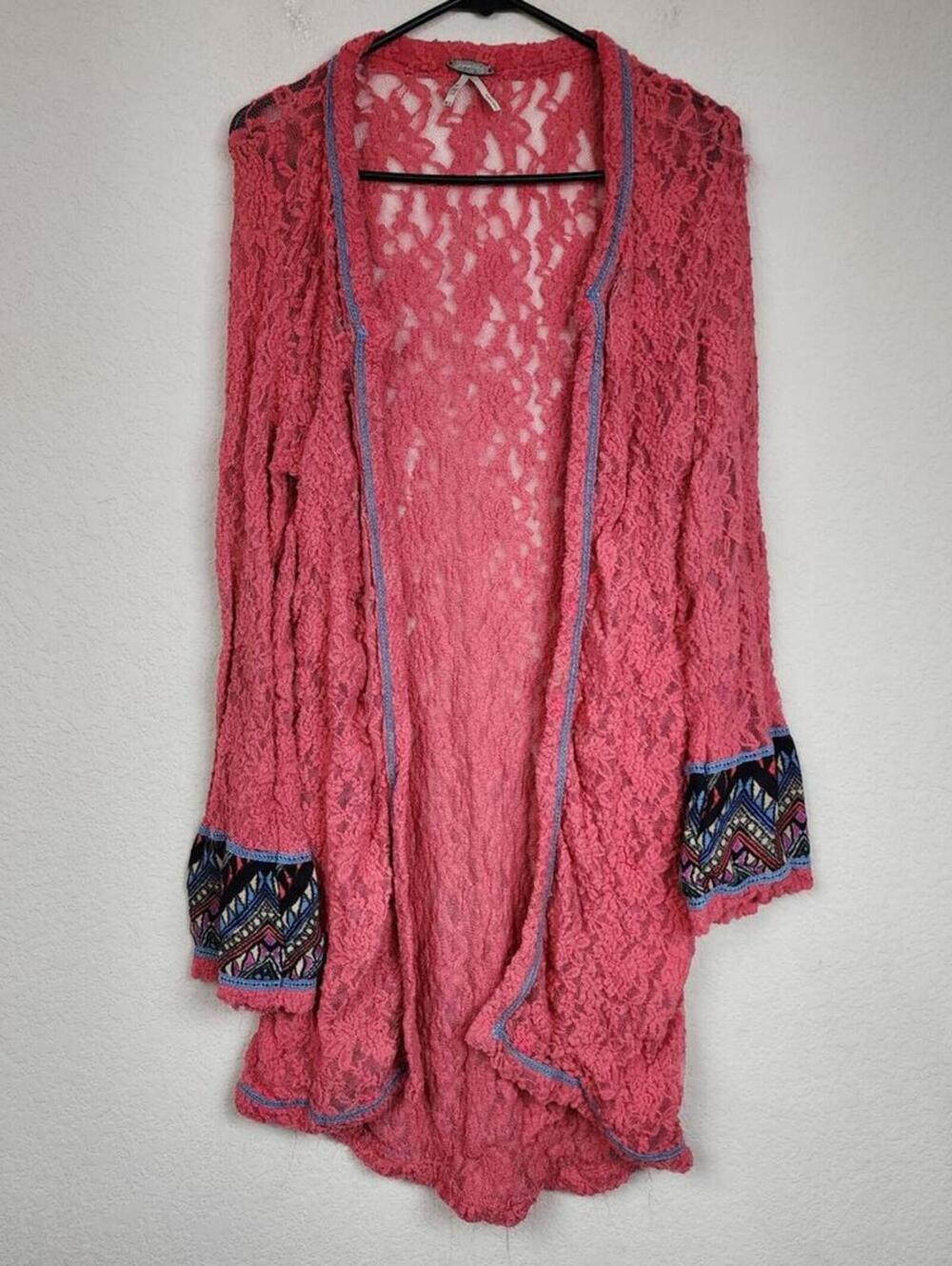 BKE Vintage XL Sheer Cardigan Sweater